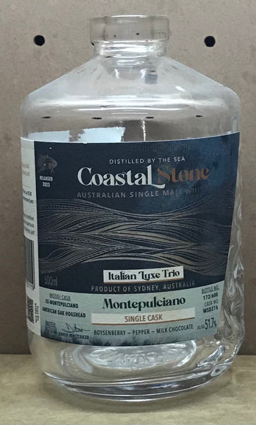 Coastal Stone Single Cask Bottle - Empty Bottle turned into a Candle