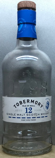 Tobermory 12 Year Old Bottle - Empty Bottle turned into a Candle
