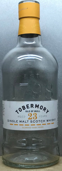 Tobermory 23 Year Old Bottle - Empty Bottle turned into a Candle