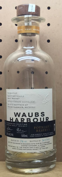 Waubs Harbor founders Reserve Bottle - Empty Bottle turned into a Candle