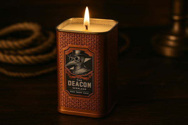 The Deacon Whiskey Candle - Lifestyle Shot